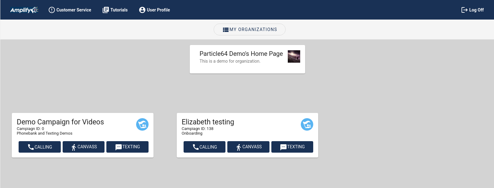 home page