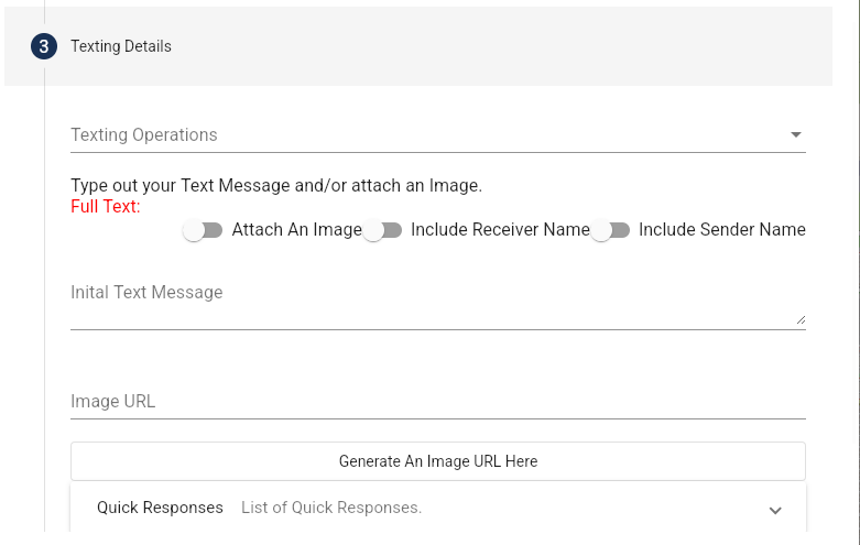 add texting details