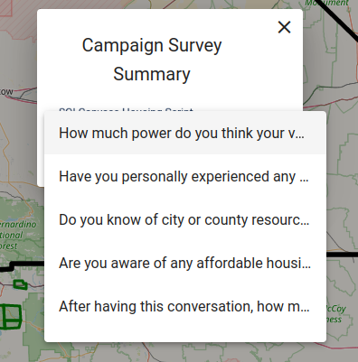 Select Survey Summary Question