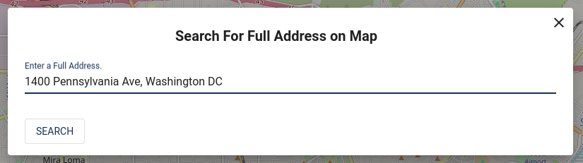 search a full address