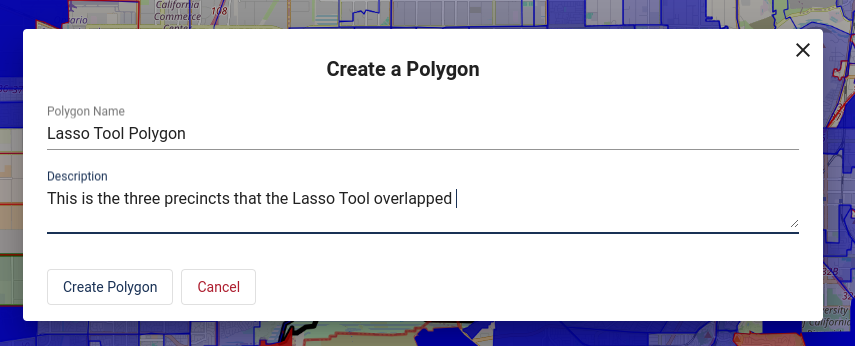 using the lasso to creat polygons