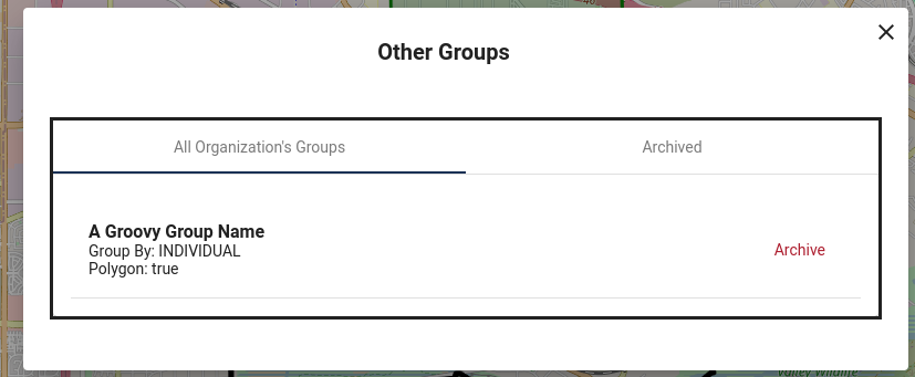 Other Groups menu