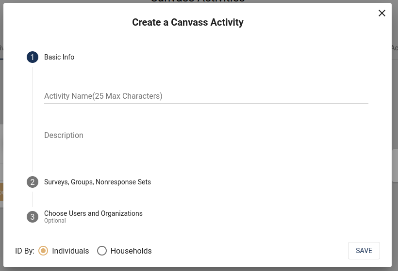 create a canvass form