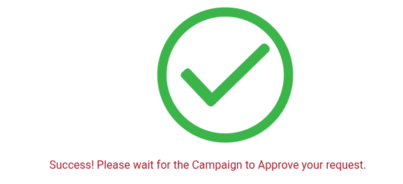 Wait for Approval. 